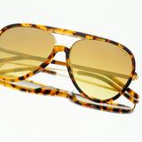 Freyrs | Shay Unisex Aviator Sunglasses - Tortoise/Gold Mirror