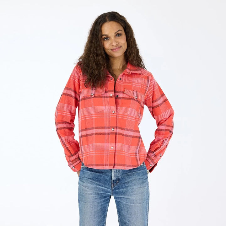 Kerri Rosenthal | Pia Western Flannel Plaid Shirt - Red