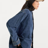 Good American | The Denim Easy Shirt - Alcove