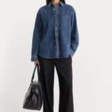 Good American | The Denim Easy Shirt - Alcove