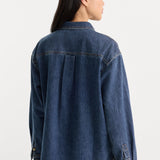 Good American | The Denim Easy Shirt - Alcove
