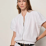 Sanctuary | Everyly Linen Bomber - White