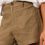 Sanctuary | Linen Marine Short - Timber