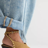 Free People | Tell Me About It Studded Wrap Heels - Tan Suede
