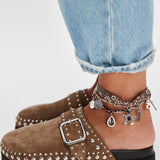 Free People | Cayatana Studded Mule - Taupe Suede