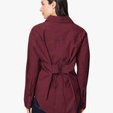 Habitual | Tie Back Poplin Shirt - Port Royale