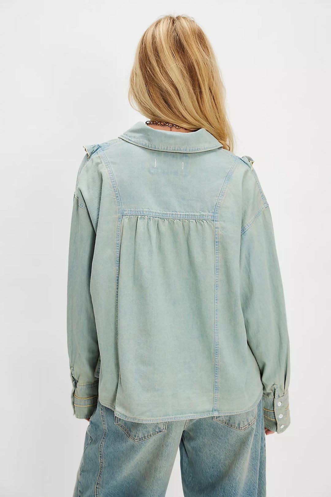 We The Free | Tattered and Ruffled Top - Vintage Tint Wash