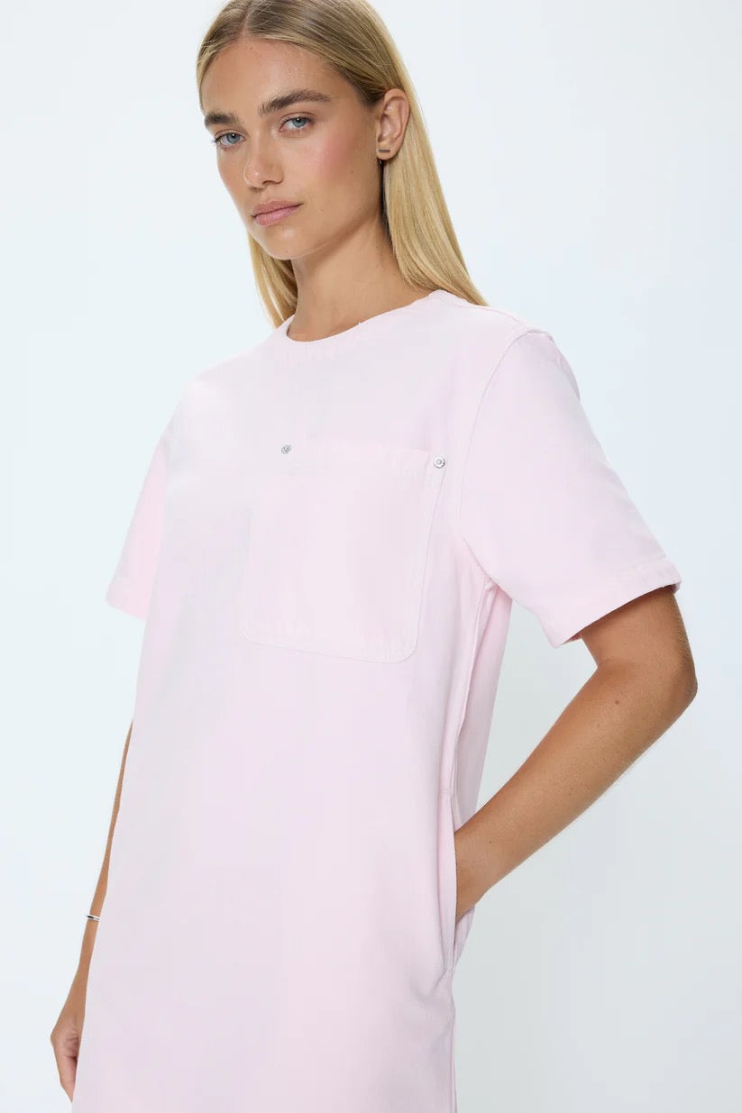 blush pink t shirt dress Blush T-Shirt Dress - Oversized Shirt Dress - Cotton Shirt Dress