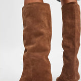 Free People | Kiki Kitten Heel Boot - Tan Suede
