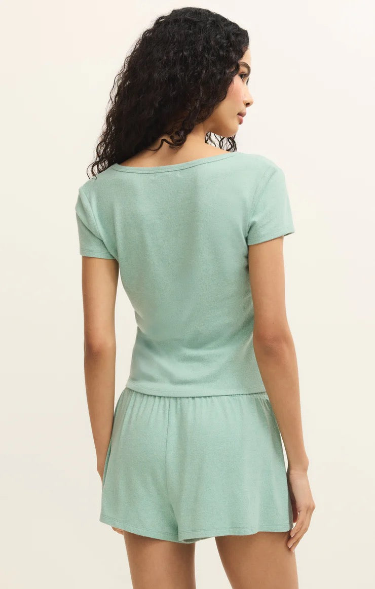 Z Supply | Flower Market Soft Knit Tee - Crystal Green
