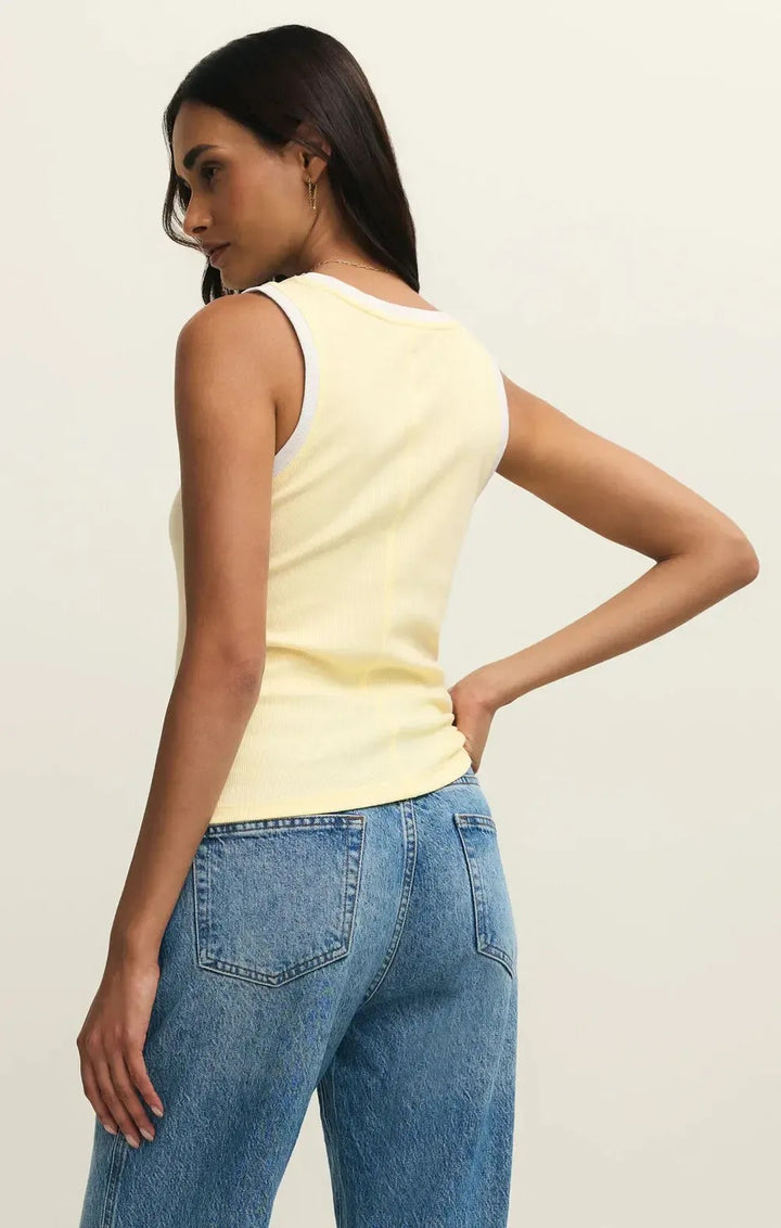 Z Supply | Sirena Colorblocked Rib Tank - Pineapple