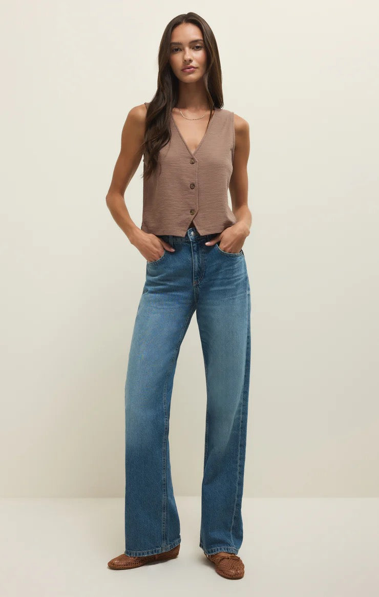 Z Supply | Noelle Textured Tank Top - Milk Shake