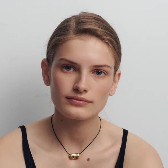 Pebble Necklace - Gold/Black