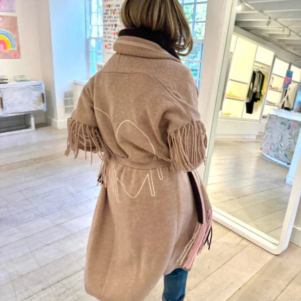 Kerri Rosenthal | Cali Fringe Cardigan - Camel