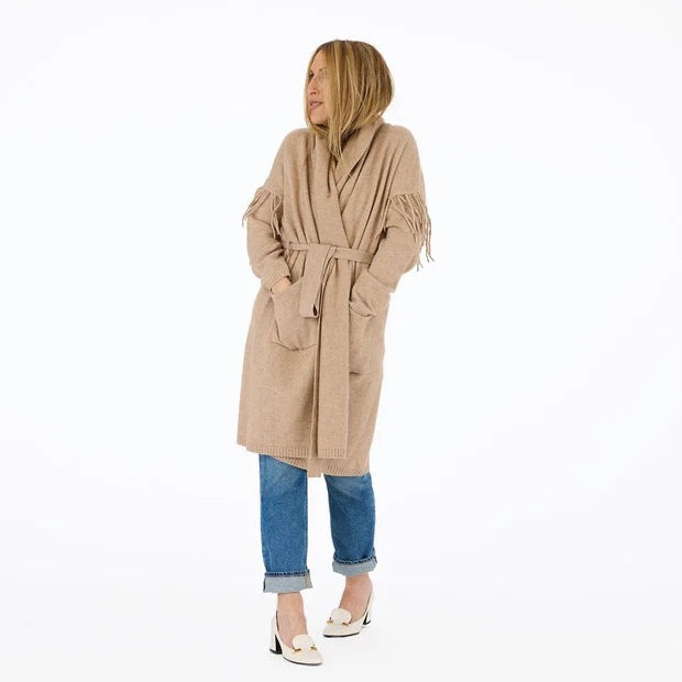 Kerri Rosenthal | Cali Fringe Cardigan - Camel