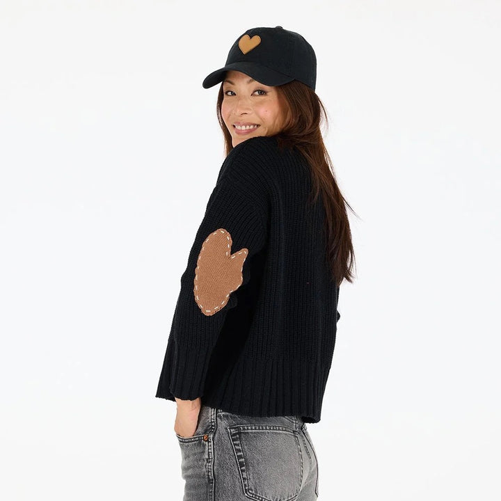 Kerri Rosenthal | Marlow Imperfect Heart Sweater - Black