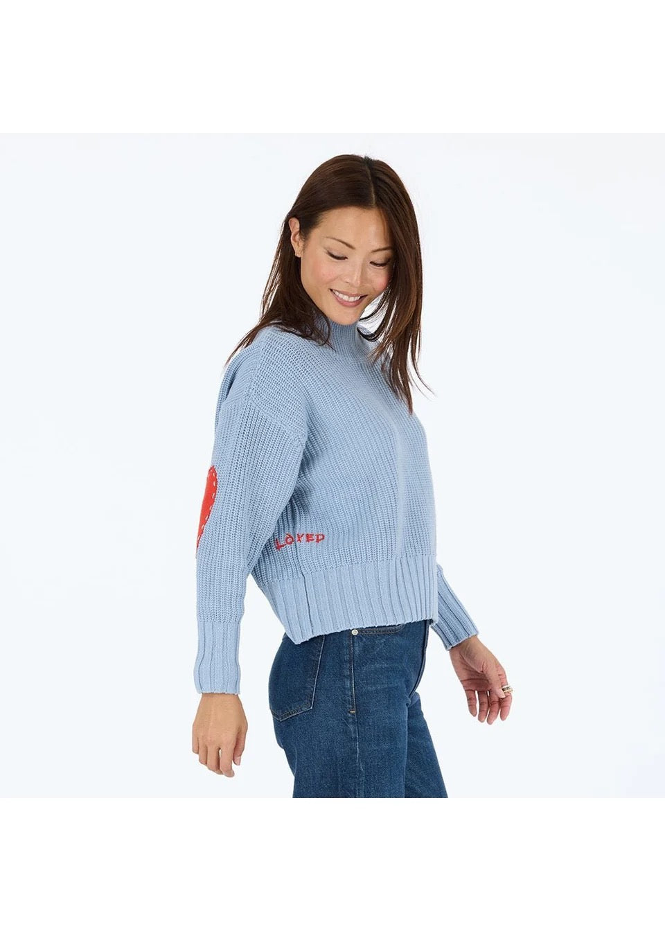 Kerri Rosenthal | Marlow Imperfect Sweater - Steel Blue