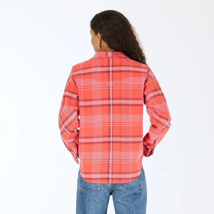 Kerri Rosenthal | Pia Western Flannel Plaid Shirt - Red