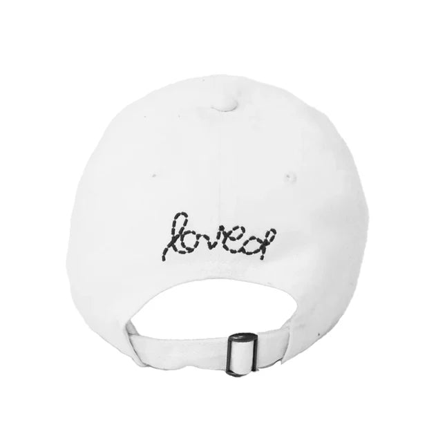 Kerri Rossenthal | Baseball Hat Heart Patch - White & Black