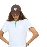 Kerri Rosenthal | KR Imperfect Heart Hat - Cocoa Chambray