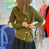Kerri Rosenthal | Jackie Cotton Cardigan - Light Army Green