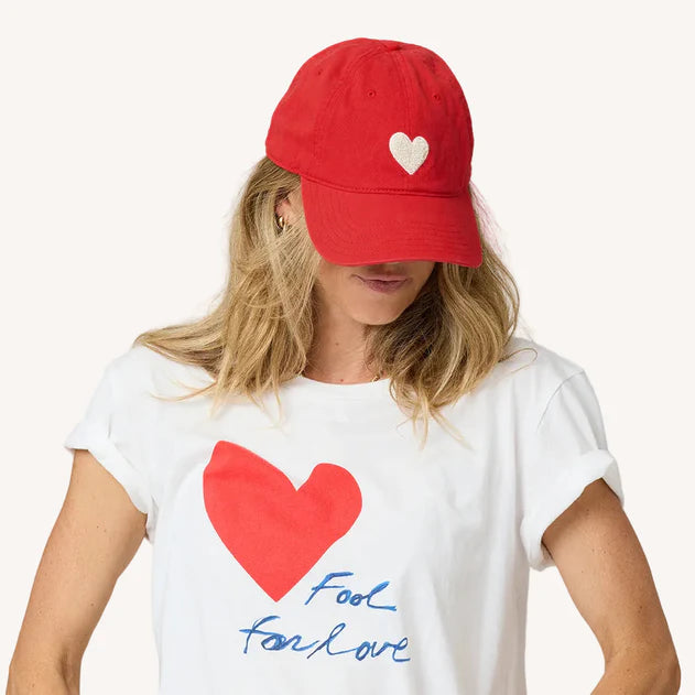 Kerri Rosenthal | Imperfect Chenille Heart Hat - Red