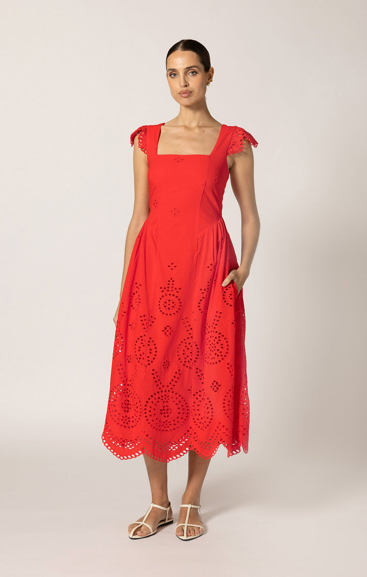 Cleobella | Kiki Midi Dress - Poppy Red