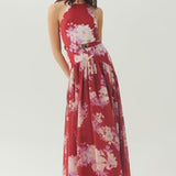 Hutch | Abbey Dress - Red/Ivory