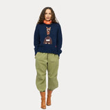 Kerri Rosenthal | Roll Neck Love Reigns Sweater - Indigo Blue