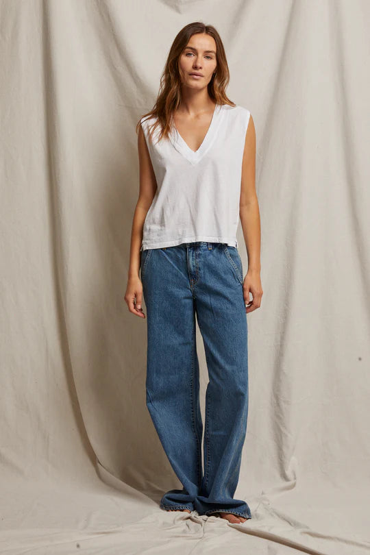 Perfect White Tee | Margot Sleeveless Tee - White