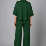 Meet Me In Santorini | Emerald French Terry Cropped Cardigan Top