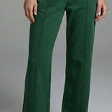 Meet Me In Santorini | Emerald French Terry Wide Leg Pants