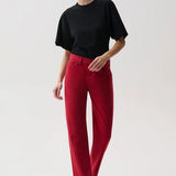 Pistola | Lexi Mid Rise Bowed Straight - Savvy Red