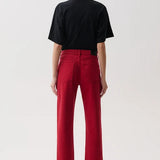Pistola | Lexi Mid Rise Bowed Straight - Savvy Red