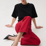 Pistola | Lexi Mid Rise Bowed Straight - Savvy Red