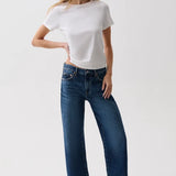 Pistola | Lexi Mid Rise Bowed Straight - Moonwave