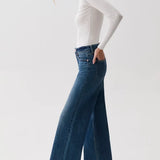 Pistola | Vivian Mid Rise Wide Leg - Blue Depths