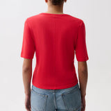 Pistola | Melinka Quarter Sleeve Crew Neck Tee - Negroni