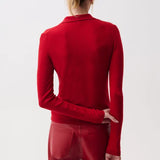 Pistola | Elise Featherweight Polo Henley - Savvy Red