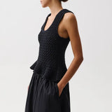 Pistola | Anna Peplum Sweater Tank - Black