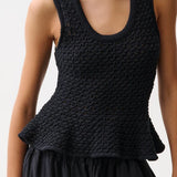 Pistola | Anna Peplum Sweater Tank - Black