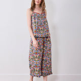 Printfresh | Bee Tapestry - Back to Bed Cropped Set - Dephinium Blue