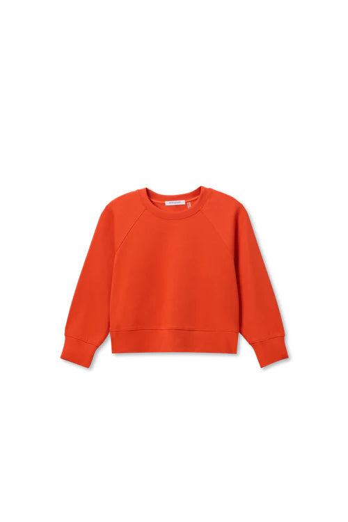 Perfect White Tee | Nell Travel Raglan Long Sleeve Sweatshirt - Tomato