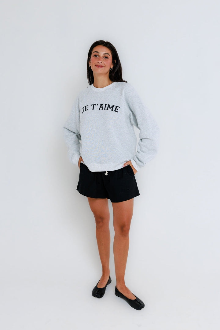 Sunny Somewhere | Je T'aime Raglan Crew
