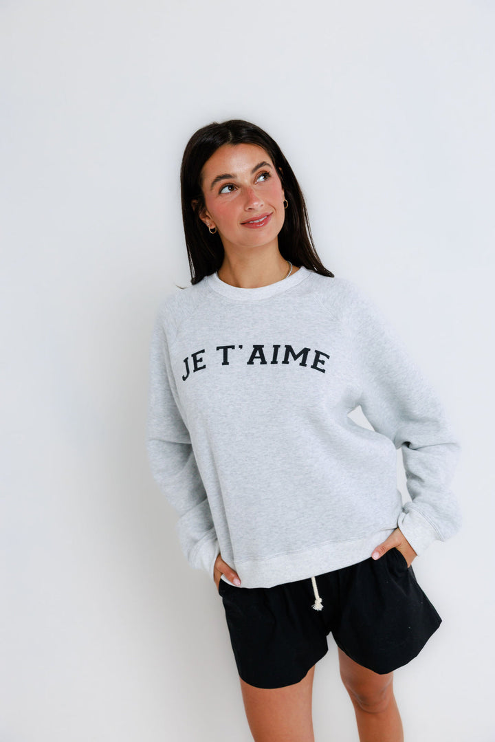 Sunny Somewhere | Je T'aime Raglan Crew