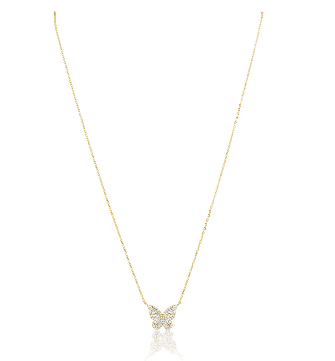 Elsie Pave Butterfly Necklace