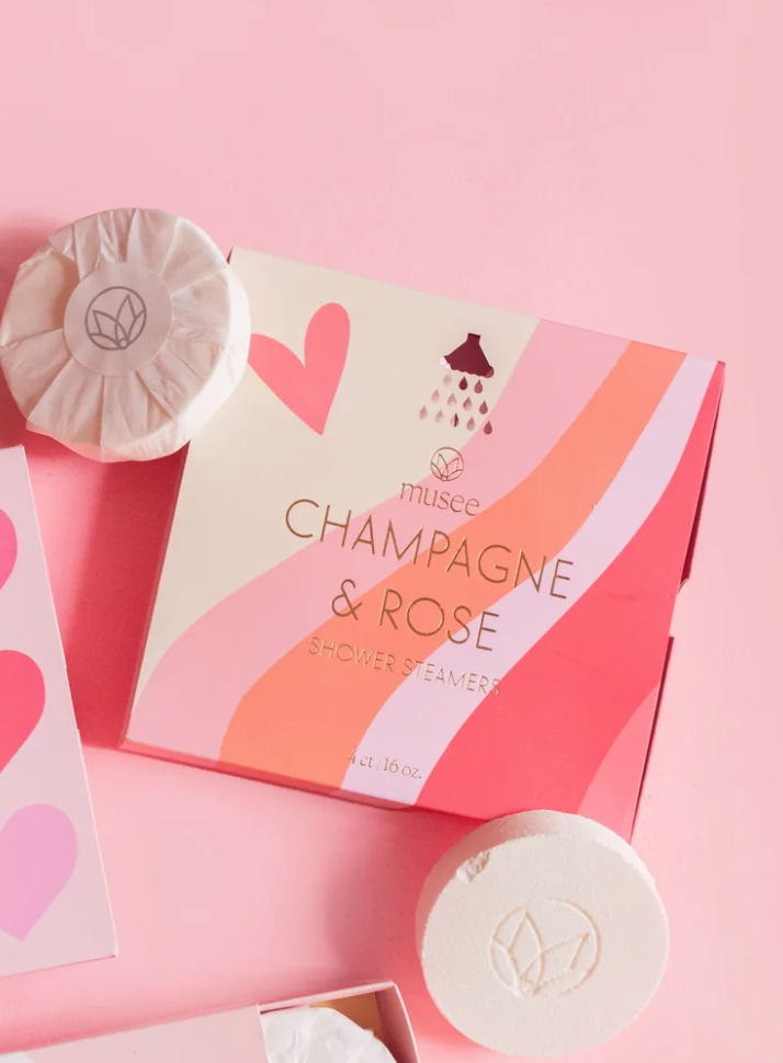 Musee Champagne and Rose Shower Steamers