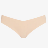 Commando Invisible Rib One Size Thong | Beige
