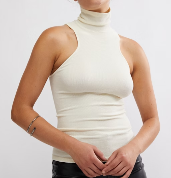 Free People Always Ready Seamless Turtleneck - Ivory