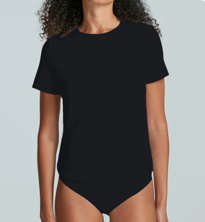 Commando | Essential Cotton Tee Bodysuit- Black